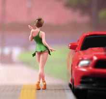 Load image into Gallery viewer, 1:64 Painted Figure Model Miniature Resin Diorama Sand Fairy Green Dress Girl
