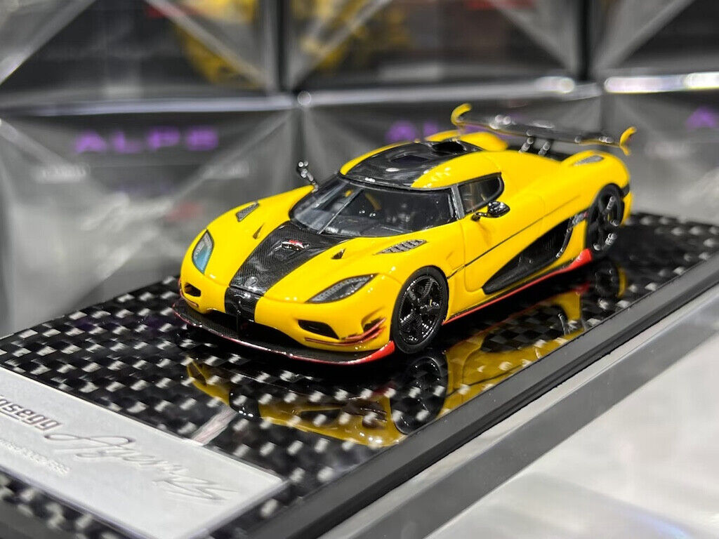 GRYNING 1:64 Yellow Agera RS1 ML Racing Sports Model Diecast Resin Car New Collection