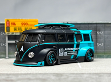 Load image into Gallery viewer, Liberty 1:64 Black Blue VW T1 Kombi Van Camper Sports Model Diecast Metal Car
