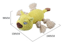 Load image into Gallery viewer, Dog Squeaky Toys Chew Puppy Fluffy Toy Durable Fabric Rope Teeth Grinding PET
