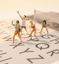 Load image into Gallery viewer, 1:64 Painted Figure Model Miniature Resin Diorama Sand Beach Volleyball Sports
