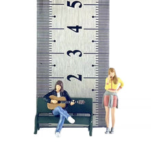 Load image into Gallery viewer, 1:64 Painted Figure Mini Model Miniature Resin Diorama Set Couple Lady GuitarMan
