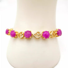 Load image into Gallery viewer, Nature Jade Beaded Bracelet Jewelry Blessing Lucky Fortune Gift For Her Heart p

