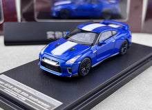 Load image into Gallery viewer, MH 1:64 Blue 50th Skyline GTR R35 Racing Sports Model Diecast Metal Car New Collection
