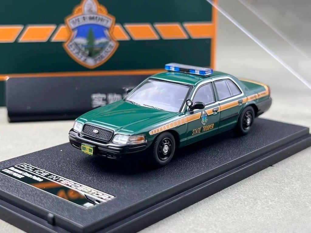 Rollin 1:64 Vermont Police VSP CV CROWN VICTORIA Model Diecast Metal Car New Collection
