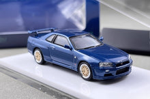 Load image into Gallery viewer, SH 1:64 Blue Carbon Skyline GTR R34 Sports Model Diecast Metal Car New Collection
