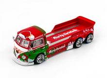 Load image into Gallery viewer, Liberty 1:64 Red Christmas T1 6x6 Flatbed Tow Truck Model Diecast Metal Car
