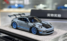 Load image into Gallery viewer, HH 1:64 Gray Blue Rims 992.1 GT3 RS Sports Model Diecast Resin Car New Collection
