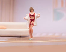 Load image into Gallery viewer, 1:64 Painted Figure Model Miniature Resin Diorama Sand Bikini Fur Beauty Lady
