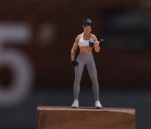 Load image into Gallery viewer, 1:64 Painted Figure Model Miniature Resin Diorama Scene Sporty Gym Girl Lady
