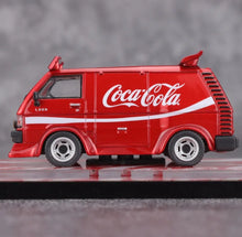 Load image into Gallery viewer, MK 1:64 HEC Red Coke Delica L300 Delivery Mini Van Model Diecast Metal Car New Collection

