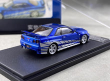 Load image into Gallery viewer, FS 1:64 Blue Skyline GTR R34 Nismo Z-Tune Sports Model Diecast Metal Car New Collection
