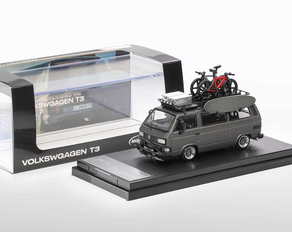 Mortal 1:64 HEC Gray VW T3 Multi Van Camper Sport Model Diecast Metal Car New Collection