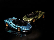 Load image into Gallery viewer, TSC 1:64 Blue Green Sian Super Racing Sports Model Diecast Metal Car New Collection
