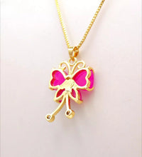 Load image into Gallery viewer, Nature Jade Butterfly Pink Pendant Necklace Gift Jewelry charm Blessing Lucky
