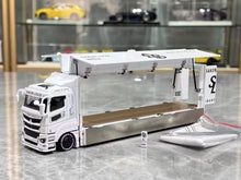 Load image into Gallery viewer, GCD 1:64 White LB Fuso Super Great Transport Truck Model Diecast Metal Car New Collection
