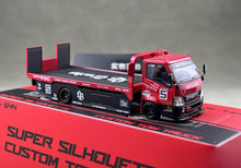 Load image into Gallery viewer, MG 1:64 Red H300 Flatbed Trailer Custom Tow Truck Model Diecast Metal Car New Collection
