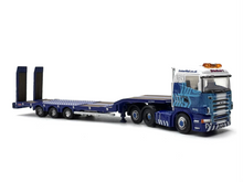 Load image into Gallery viewer, 1:148 Blue Scania Highline Low Loader Trailer Truck Model Diecast Metal Car
