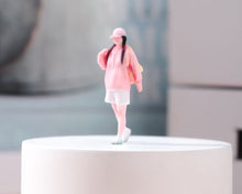 Load image into Gallery viewer, 1:64 Painted Figure Model Miniature Resin Diorama White Lady Girl Pink Top Cute
