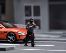 Load image into Gallery viewer, 1:64 Painted Figure Model Miniature Resin Diorama Toy Bandit Ganster Set Black
