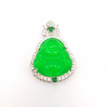 Load image into Gallery viewer, Nature Jade Laughing Budha Pendant Necklace Gift Jewelry Luck Blessing Fortune c
