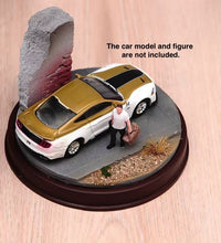 Load image into Gallery viewer, 1:64 Painted Car Model Base Miniature Diorama Sand Scenario Grey Road Faux Rock
