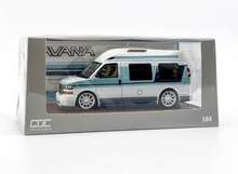 Load image into Gallery viewer, GOC 1:64 White Green GMC Savana Cutaway Van MPV Model Diecast Metal Car New Collection
