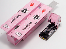 Load image into Gallery viewer, 1:64 Scania S730 Pink Enclosed Double Deck Truck Model Diecast Metal Car New Collection
