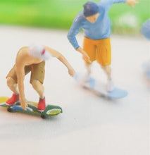 Load image into Gallery viewer, 1:64 Painted Figure Model Miniature Resin Diorama Sand Skateboarding Skating TOY
