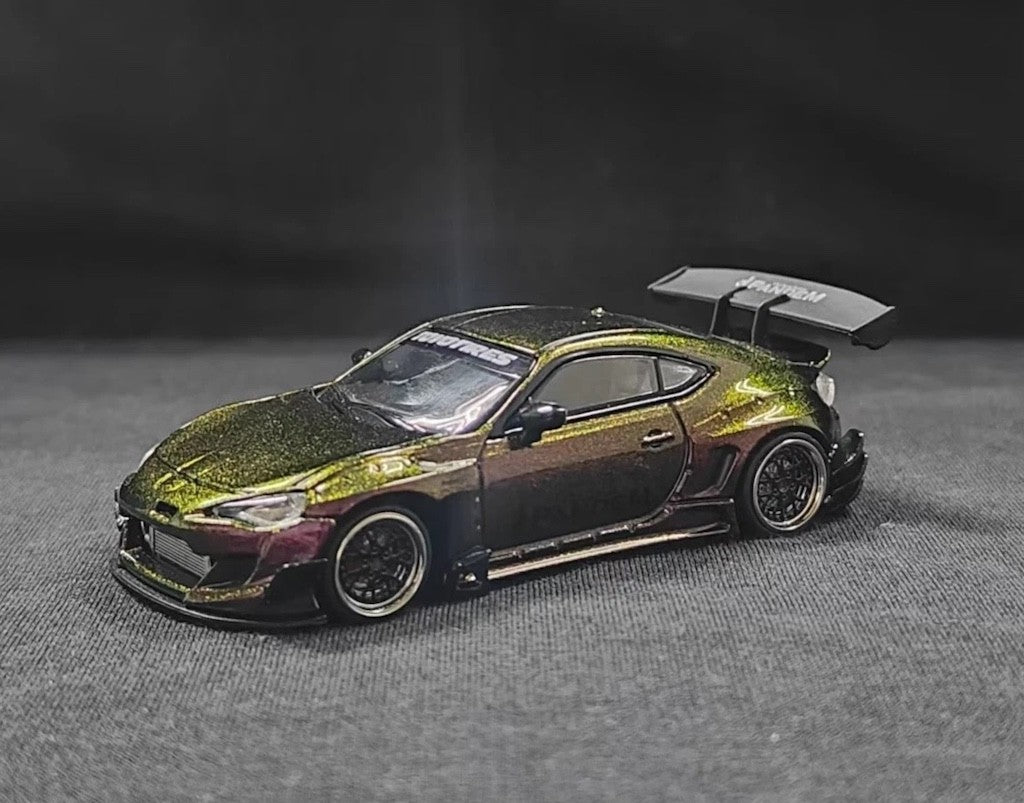 MJ 1:64 GT 86 V3 Pandem Coupe Sports Model Diecast Metal Car New Collection