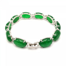 Load image into Gallery viewer, Nature Jade Beaded Bracelet Jewelry Blessing Lucky Fortune Gift For Her Green O
