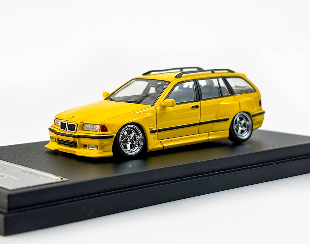 Mortal 1:64 Yellow M3 E36 Touring Wagon VIP Sports Model Diecast Metal Car New Collection