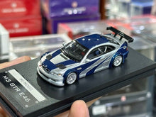 Load image into Gallery viewer, MJ 1:64 NFS Silver Blue M3 GTR E46 Coupe Sports Model Diecast Metal Car New Collection
