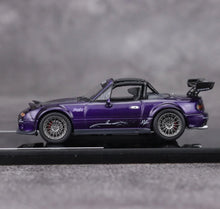 Load image into Gallery viewer, Liomio 1:64 HEC Purple MX5 Miata Roadster Touring  Model Diecast Metal Car New Collection
