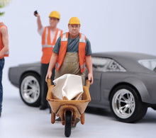 Load image into Gallery viewer, 1:24 Painted Figure Model Miniature Resin Construction Workers Builders Men Set
