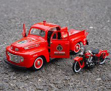 Load image into Gallery viewer, Maisto 1:24 1936 EL Knucklehead 1948 F1 Pickup Truck Motorcycle Model Metal
