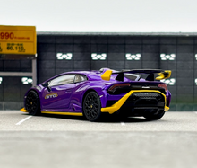 Load image into Gallery viewer, MINIGT 1:64 Purple Huracan STO Racing Sports Model Diecast Metal Car New Collection
