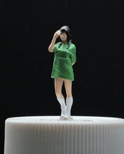 Load image into Gallery viewer, 1:64 Painted Figure Mini Model Miniature Resin Diorama Green Tee Girl Lady Cute

