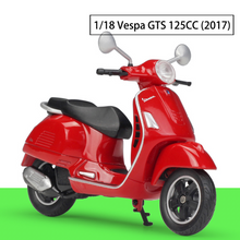 Load image into Gallery viewer, WELLY 1:18 2017 GTS 125CC Sports Classic Model Diecast Metal Motorcycle
