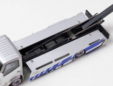 Load image into Gallery viewer, TM 1:64 Silver GTR R35 H300 Flatbed Trailer Truck Model Diecast Metal Car New Collection
