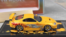 Load image into Gallery viewer, YM 1:64 Yellow JDM Supra JAZ80 Racing Sports Model Diecast Resin Car New
