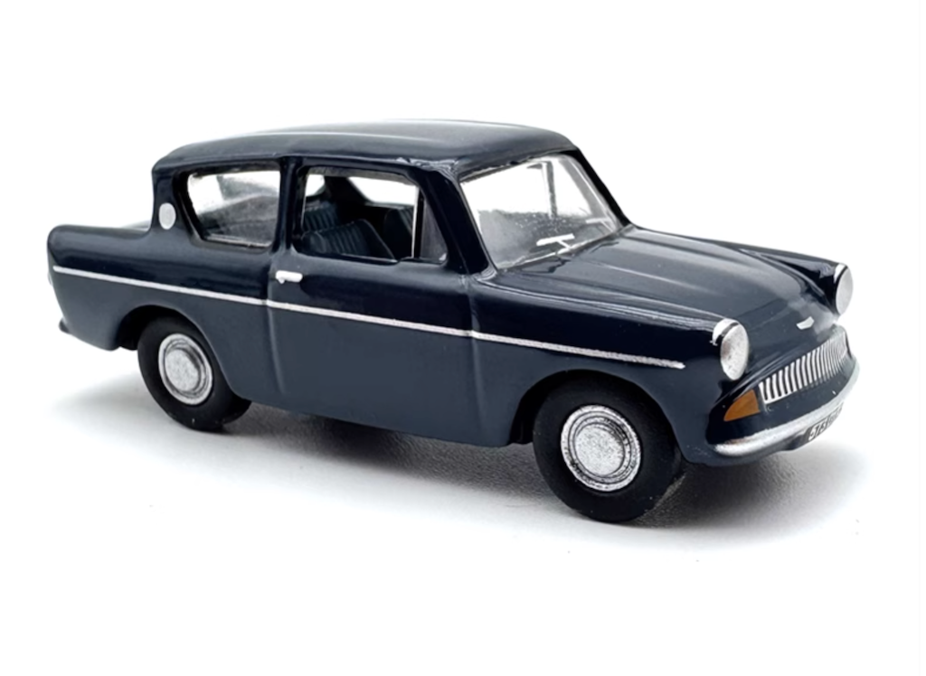 1:76 Blue Anglia Ambassador Classic Sports Model Diecast Metal Car New Collection