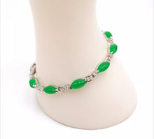 Load image into Gallery viewer, Nature Jade Beaded Bracelet Jewelry Blessing Lucky Fortune Gift For Her Green oo
