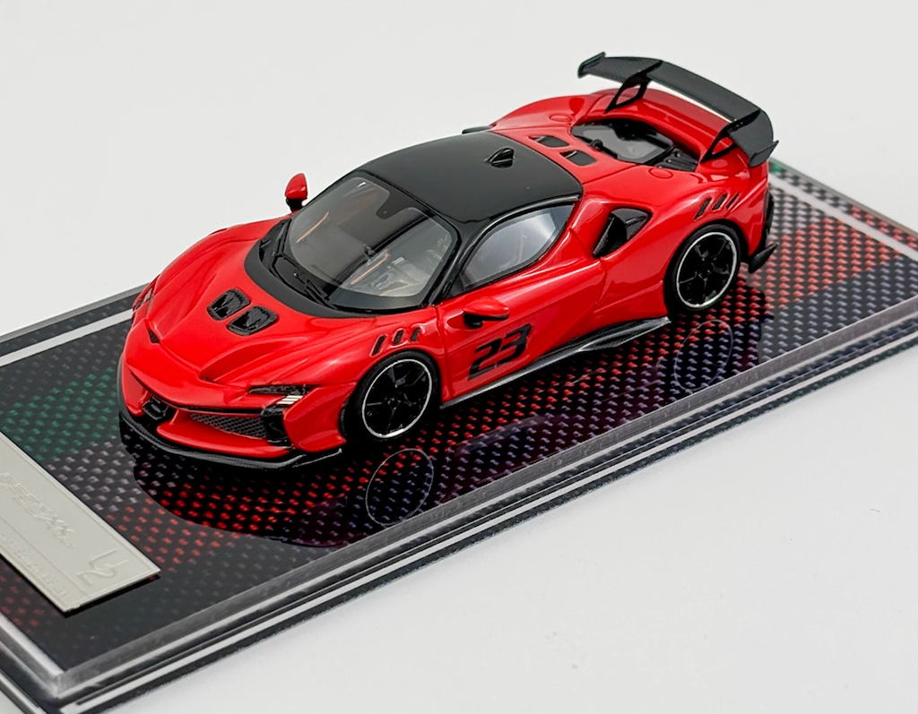 U2 1:64 Red SF90XX Stradale Racing Sports Model Diecast Resin Car New Collection