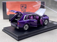 Load image into Gallery viewer, DCM 1:64 Purple Silver Hood Cullinan Luxury SUV Model Diecast Metal Car New Collection
