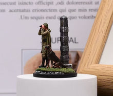 Load image into Gallery viewer, 1:64 Painted Figure Model Miniature Resin Diorama Sand Sentinel And Dog Soldier
