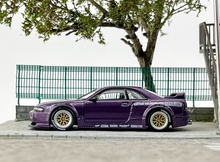 Load image into Gallery viewer, Inno 1:64 Purple Skyline GTR R33 Pandem Rocket Bunny Model Diecast Metal Car
