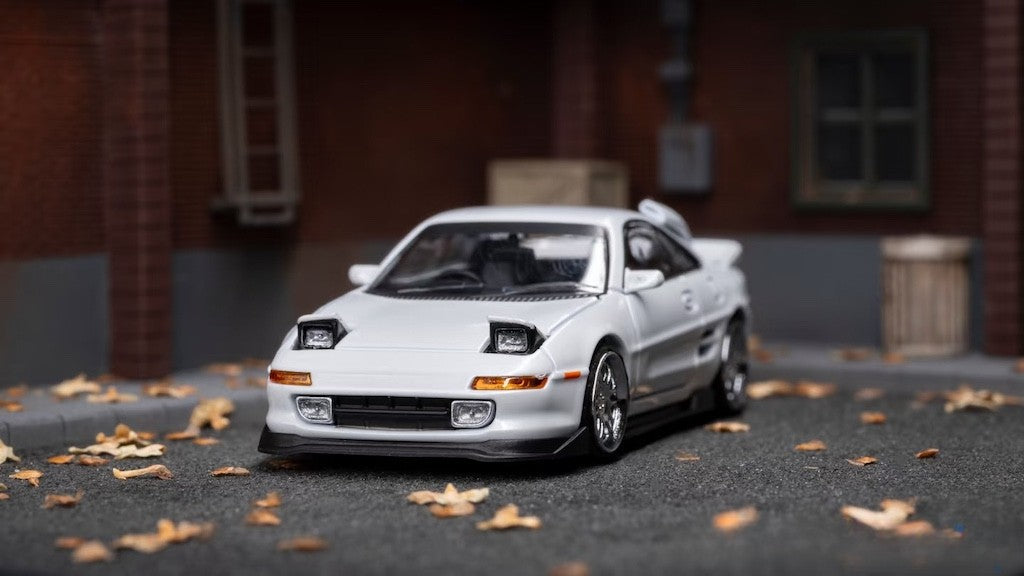 MT 1:64 White JDM MR2 SW20 Revision 4 Sports Model Diecast Metal Car BN