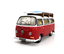 Load image into Gallery viewer, 1:76 Red VW T2 Camper Surfing Van Sports Model Diecast Metal Car New Collection
