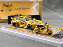 Load image into Gallery viewer, ZJWJ 1:64 Yellow RWB 993 Motorcycle Sports Model Diecast Metal Car New Collection
